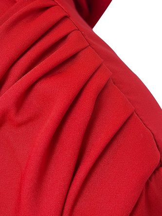 Elegant Plain Gathered Maxi Party Dress