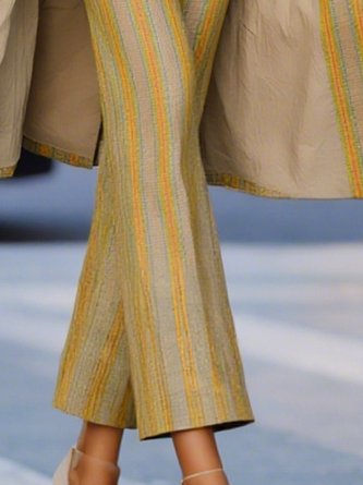 Casual Striped Printing Straight Pants