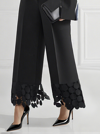 Urban Plain Split Joint Straight Pants