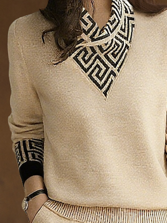 Casual Geometric Sweater