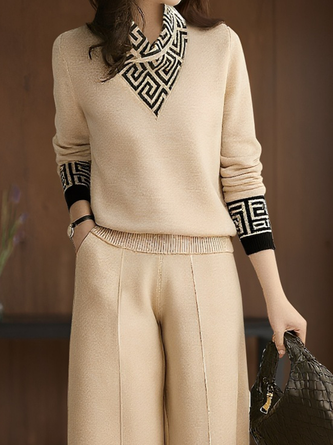 Casual Geometric Sweater