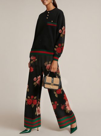 Urban Floral Split Joint Sweatshirt