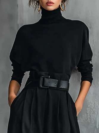 Urban Plain Turtleneck Sweater