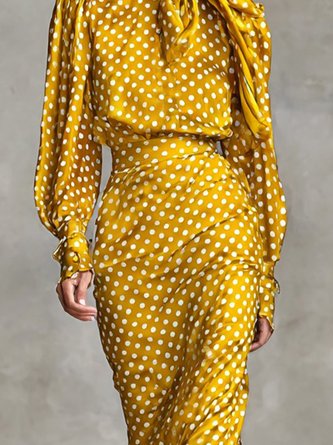 Urban Polka Dots Midi Skirt