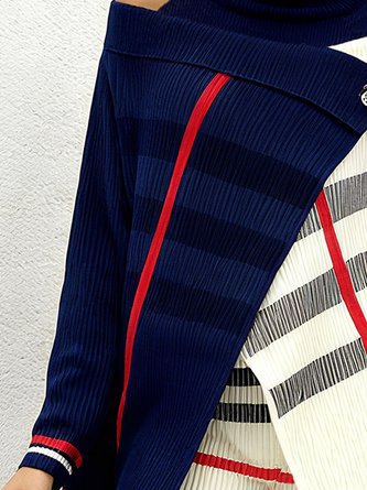 Casual Plaid Turtleneck Loosen Sweater