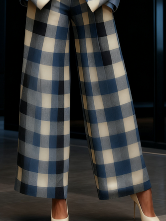 Urban Plaid Straight Pants