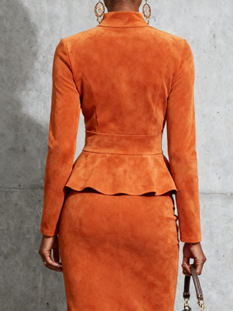 Urban Plain Stand Collar Blouse