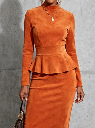 Urban Plain Stand Collar Blouse