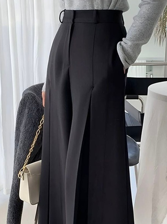 Urban Plain Wide Leg Pants