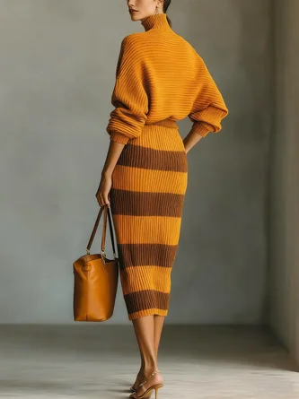 Urban Plain Turtleneck Loosen Sweater