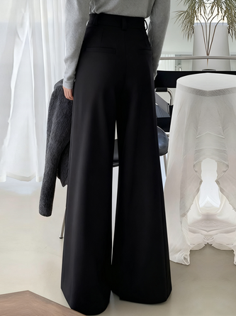 Urban Plain Wide Leg Pants
