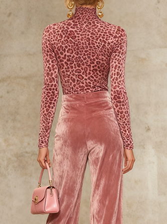 Urban Leopard Turtleneck T-shirt