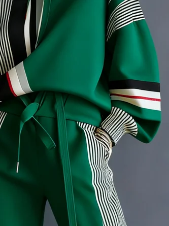 Urban Geometric Relaxed Fit Hoodie