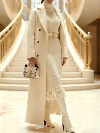 Urban Plain Lapel Collar Coat