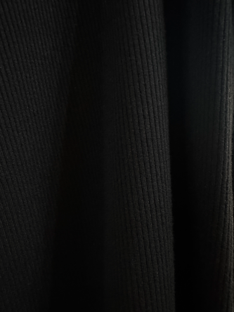 Jersey Urban Plain Zipper Turtleneck T-shirt