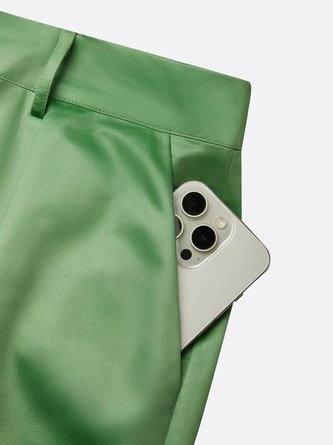 Urban Satin Floral Straight Pants