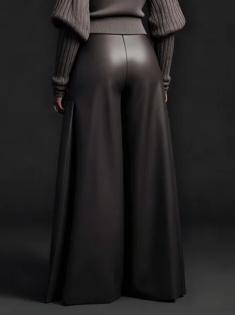 Urban Classic Wide-Leg Faux Leather Pants