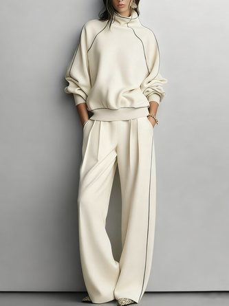 Casual Color Block Straight Pants Sweatpants & Joggers