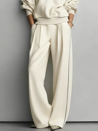 Casual Color Block Straight Pants Sweatpants & Joggers