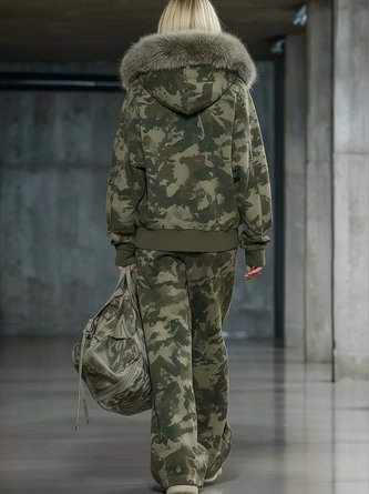 Casual Camo Printing Straight Pants