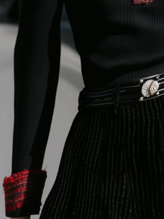 Urban Color Block Split Joint Polo Collar Blouse