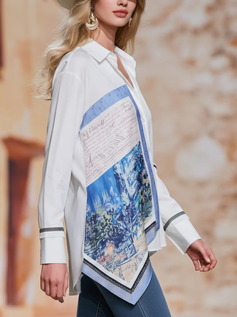 Casual Random Print Printing Shirt