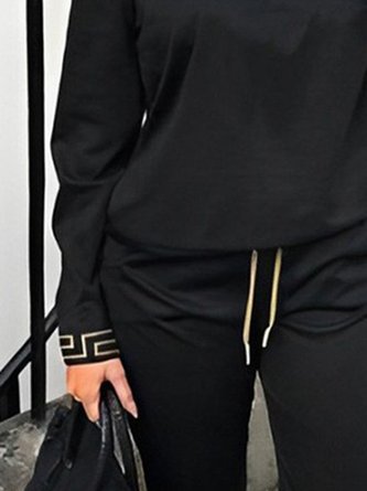 Letter Pattern Casual Sweatpants & Joggers