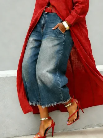 Urban Chic Denim Wide-Leg Jeans - Image 4