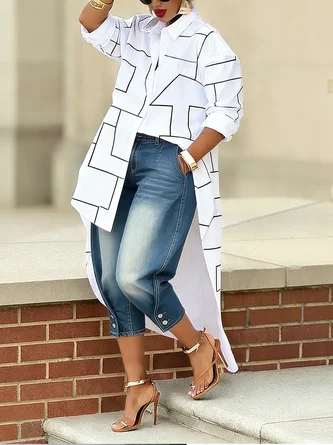 Denim Buttoned Casual Jeans 2 Denim Buttoned Casual Jeans - Image 2