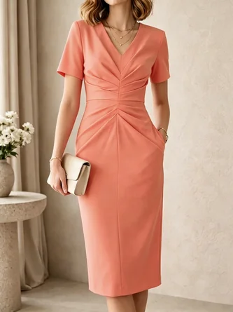 Regular Fit Elegant Regular Sleeve Dress No