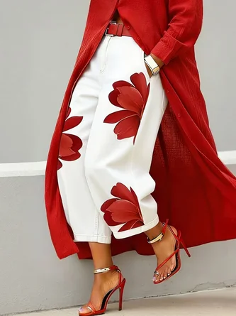 Casual Zipper Loose Bloomers Ankle Pants O-Line Daily Trousers - Image 5