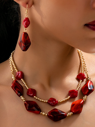 Marbled Resin Necklace