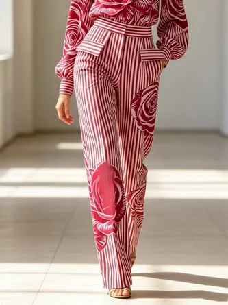 Urban Striped Straight Pants