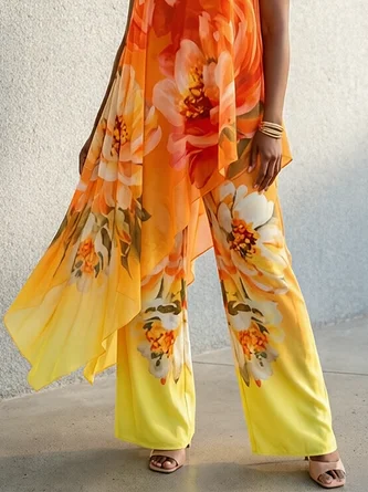 Vacation Floral Straight Pants