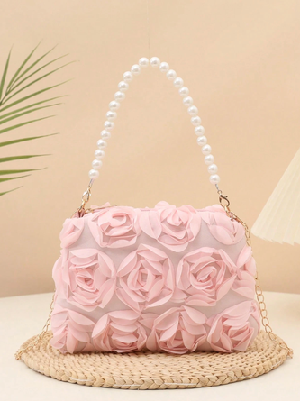 Elegant 3D Floral Clutch Bag
