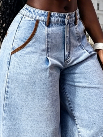 Plain Casual Denim Shorts - Image 3