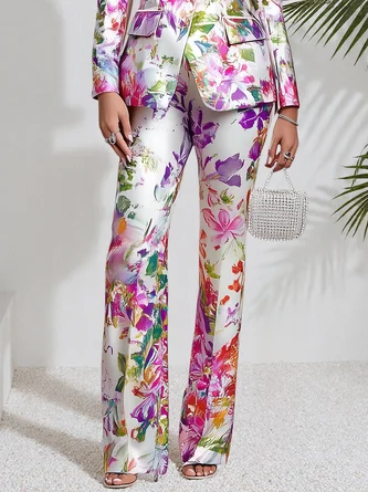 Urban Floral Straight Pants