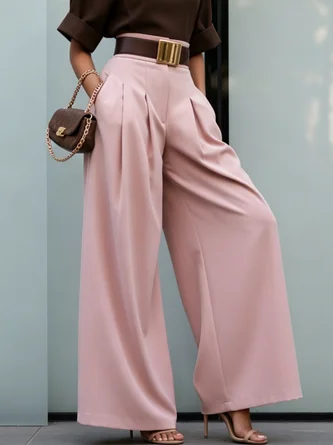 Urban Plain Wide Leg Pants