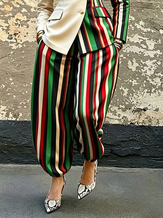 Urban Striped Printing Bloomers