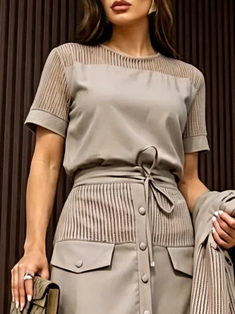 Urban Plain Split Joint Blouse