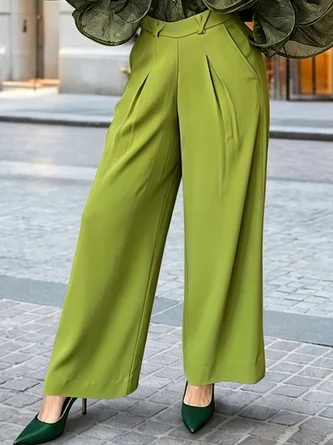 Urban Plain Cross Straight Pants