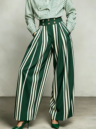 Urban Striped Wide Leg Pants