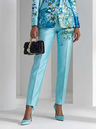 Regular Fit Urban Floral Straight Pants