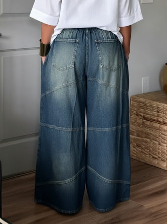 Denim Casual Loose Jeans Straight pants - Image 2