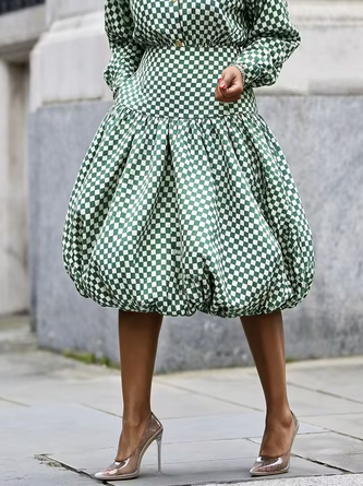Urban Plaid Midi Skirt