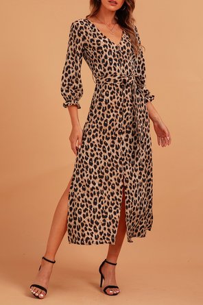 balloon sleeves boho printed maxi dresses