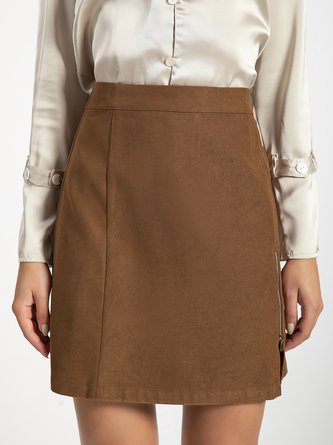 Solid Regular Fit Skirt