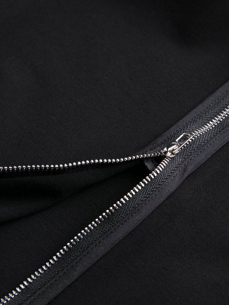 Frill Sleeve Sheath Simple Solid Zipper Work Dress - StyleWe.com