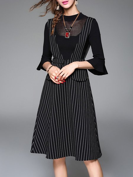 https://www.stylewe.com/product/black-stripes-cotton-two-piece-midi-dress-86184.html