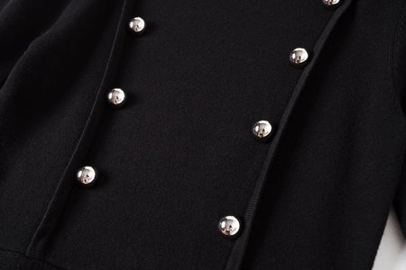 Turtleneck Casual Long Sleeve Buttoned Plain Midi Dress - StyleWe.com
